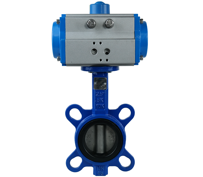Wafer Type EPDM Gasket Butterfly Valve with Pneumatic Actuator