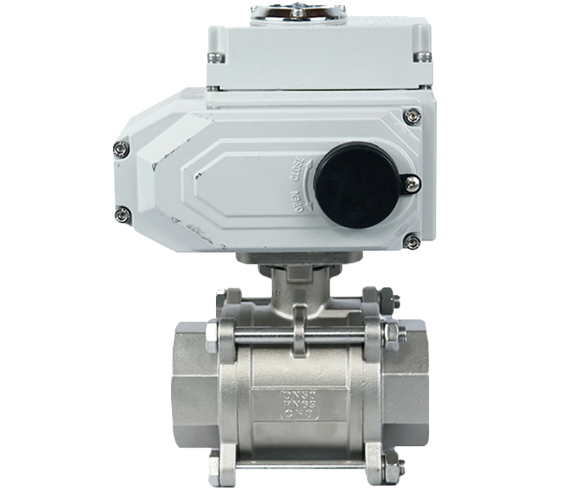 3 Piece Threaded Ball Valve, with Electric Actuator
