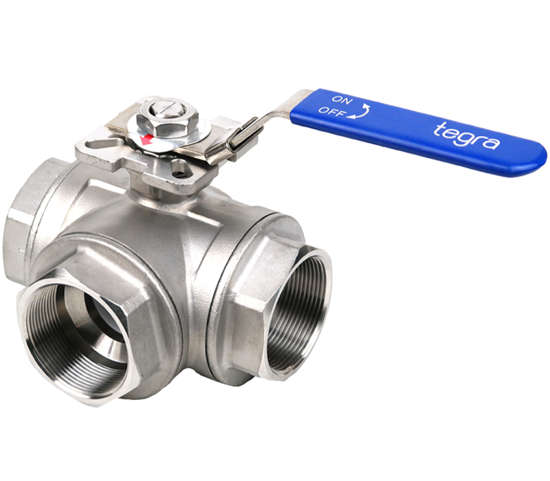 3 Way Threaded Ball Valve